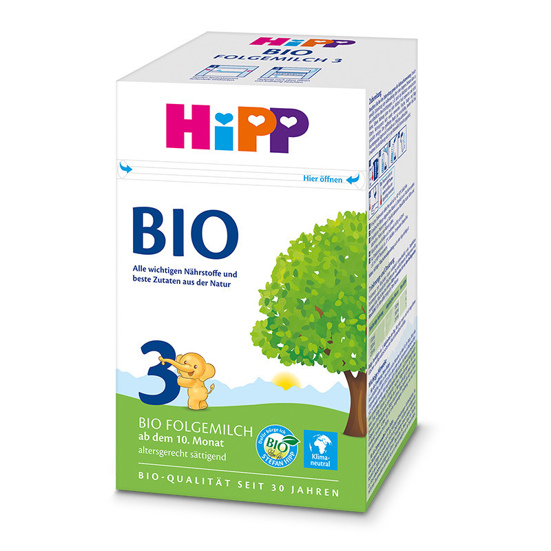 [快速直邮4盒装免邮包税]德国喜宝Hipp Bio有机 婴幼儿奶粉3段适合10-12个月600g 4盒装高清大图