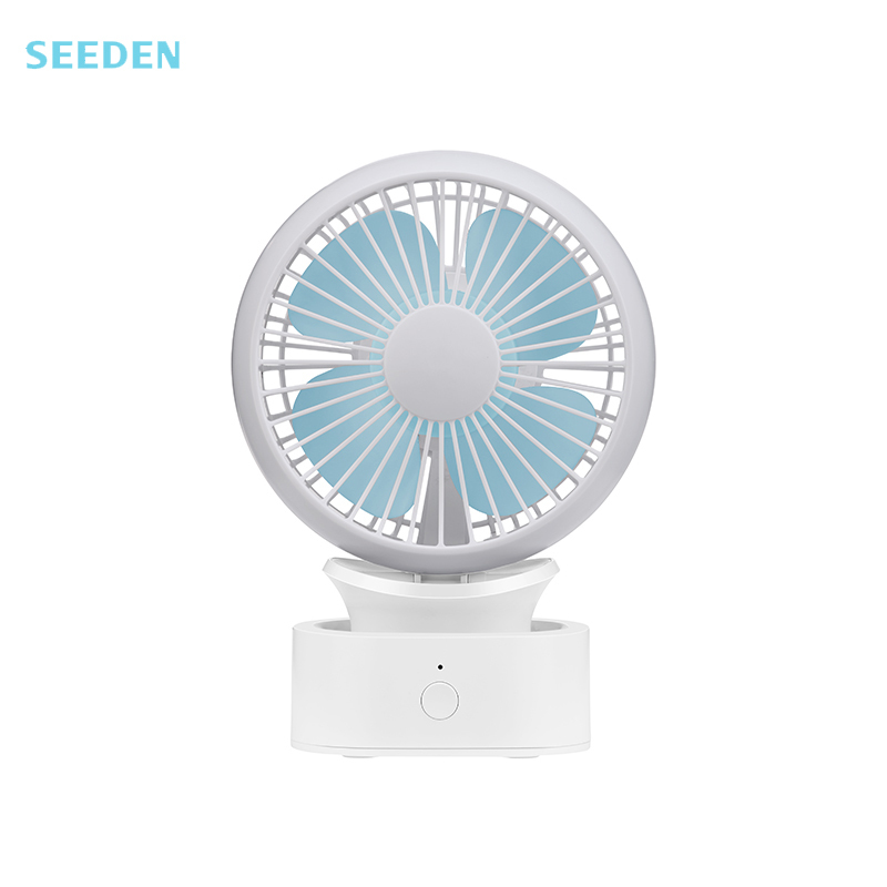 西点(SEEDEN)电风扇 MINI888 USB充电 3档 正常风 台式学生扇 5W 小风扇 台扇 便携迷你 手持扇