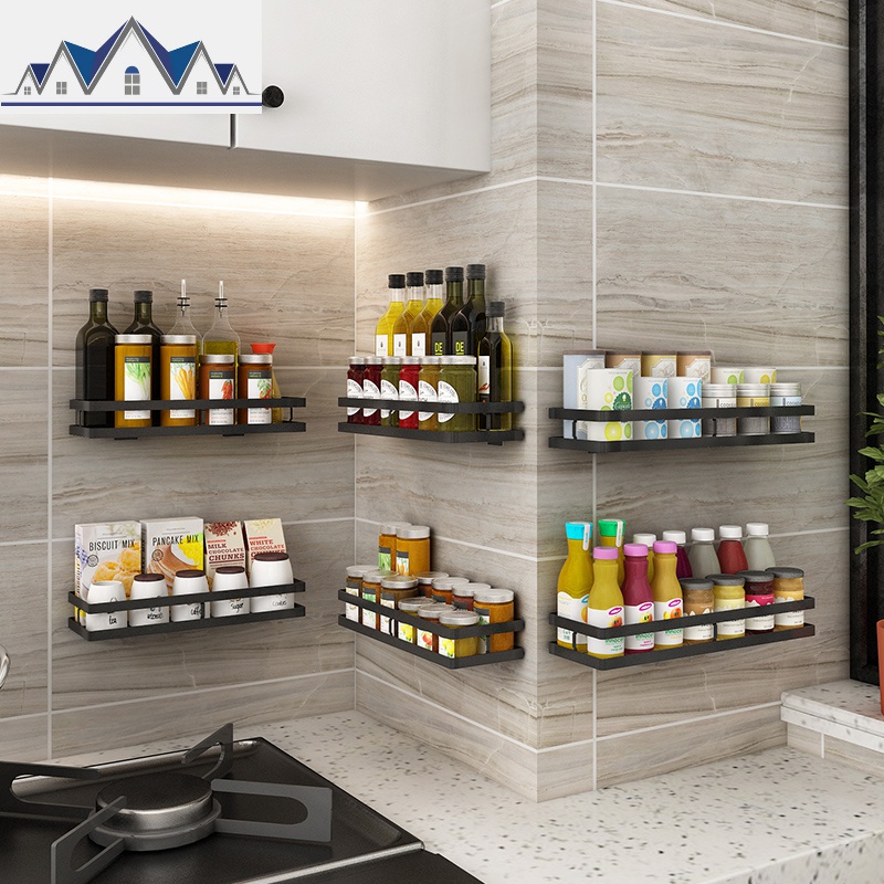 厨房调料置物架免打孔壁挂式墙上调味料调味品佐料油盐酱醋收纳架_1_390高清大图