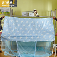 加密蚊帐学生宿舍0.9m/1.2m寝室上下铺单人床蚊帐子1.5m/1.8m家用 三维工匠