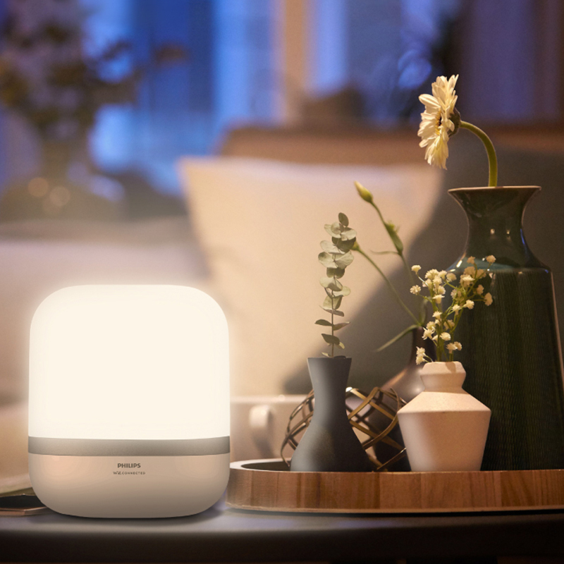 飞利浦 PHILIPS 智能Wi-Fi卧室床头灯桌灯LED简约现代可携式灯具