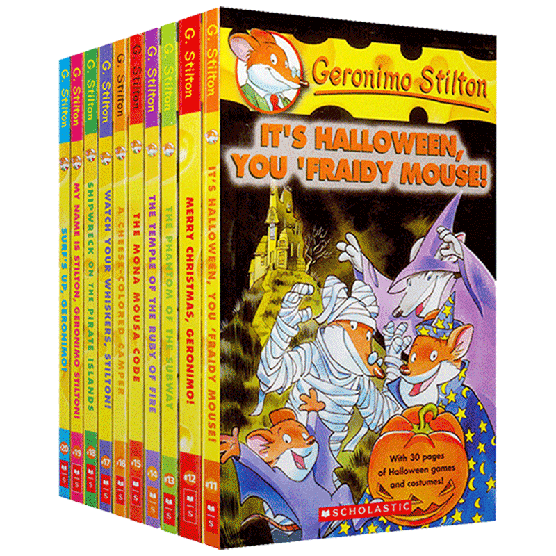 [醉染正版]老鼠记者 11-20册 Geronimo Stilton 儿童英文原版小说 7-10岁儿童小说章节书 文学桥高清大图