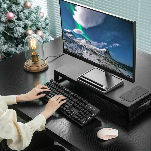 联想(Lenovo)27英寸2K 原生滤蓝光 莱茵护眼认证 内置音响 可壁挂 电脑办公液晶显示器L27q-35 图片 3