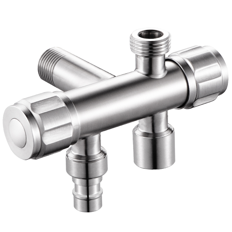 四通角阀闪电客一进三出多功能三头通洗衣机多用双用水龙头分水阀分水