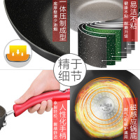 苏泊尔(SUPOR)麦饭石色不粘锅炒锅 少油烟炒菜锅燃气灶煤气灶电磁炉通用星星石不沾炒锅32CM EC32WP01