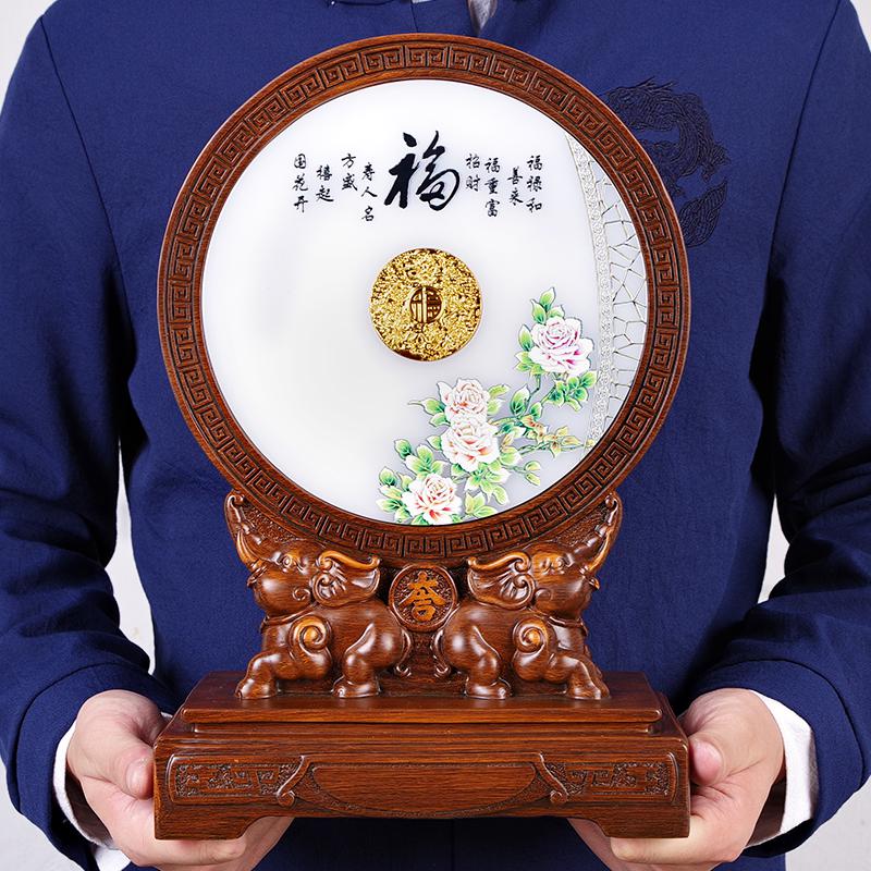 美帮汇平安扣摆件乔迁新居工艺品开业礼品摆设家居饰品客厅酒柜装饰高清大图