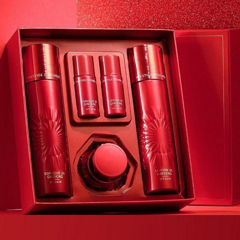 [正品行货]its skin/ 伊思 红参套盒晶钻红参蜗牛水乳带面霜水乳补水