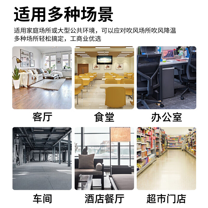 美的工业电风扇家用落地扇大型立式商用摇头大风量强力大功率金属风扇客厅宿舍办公室工厂 FS45-23A(金属五叶)高清大图