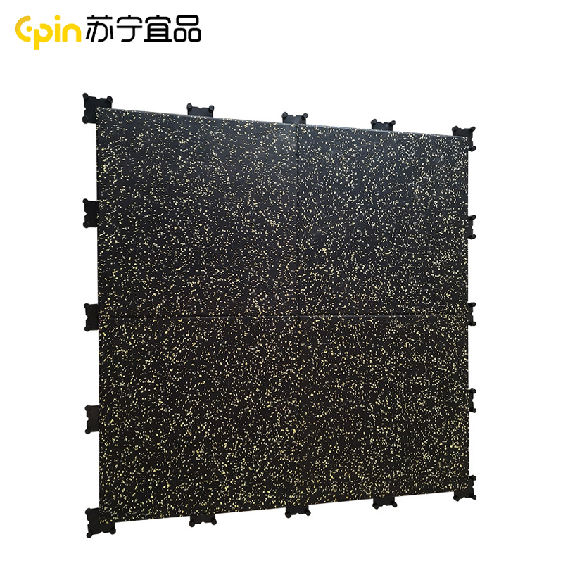 苏宁宜品健身房橡胶地垫防滑减震隔音防砸缓冲地板健身地垫运动地胶 SNYP-HH100-2