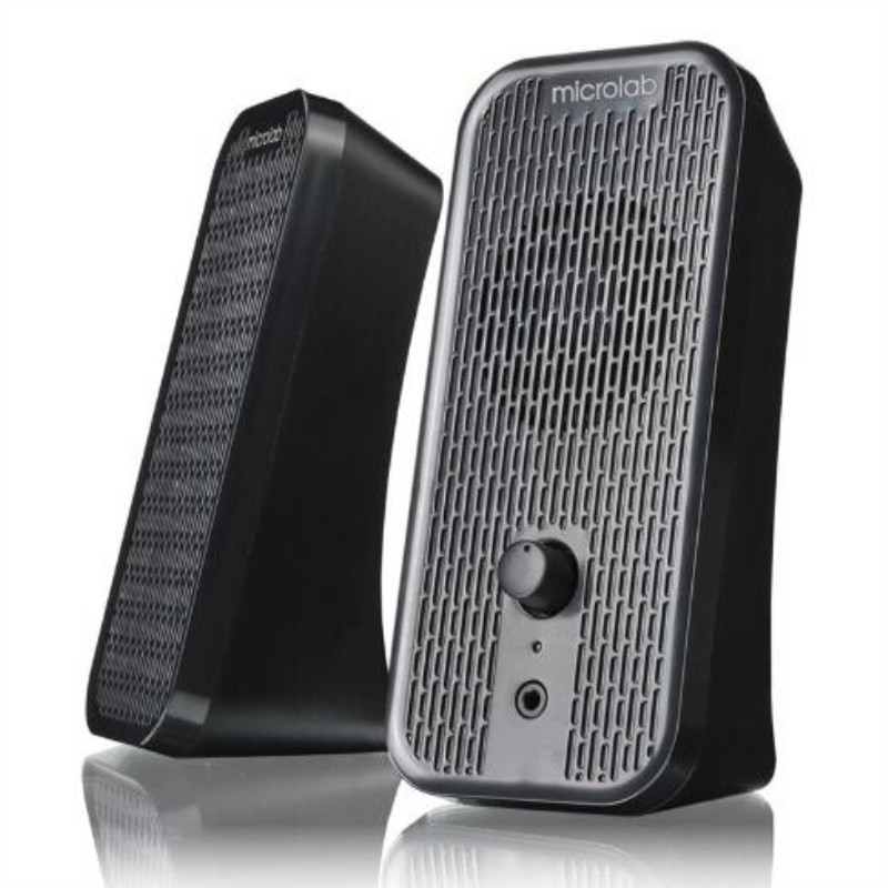 麦博microlab电脑有源音箱b55塑料迷你小音响黑色电脑音箱