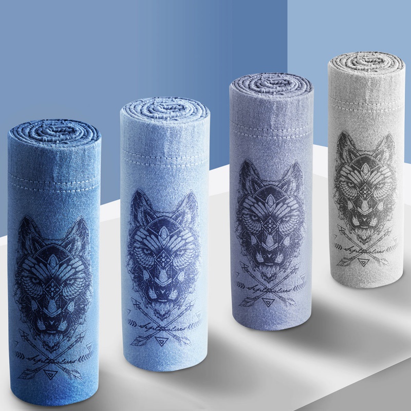 七匹狼|【纯棉+抗菌】4条装内衣男式男生短裤头青少年男士内裤平角纯棉高清大图