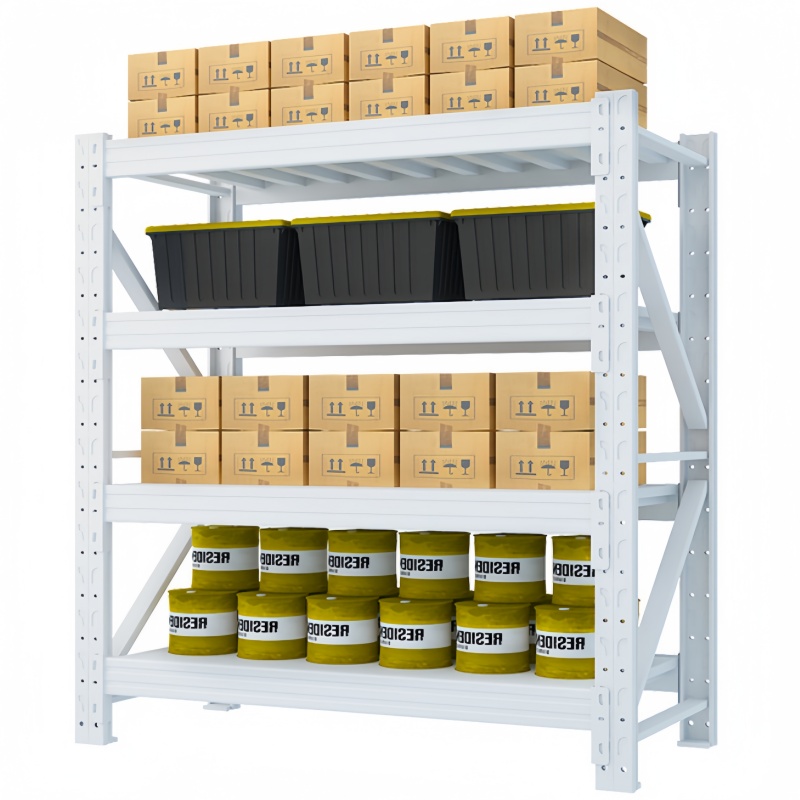 凌迪星货架 白色四层组高清大图