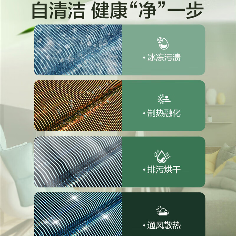 奥克斯(AUX)空调挂机 3匹一级省电 冷暖变频 高密度滤网自清洁 壁挂式空调KFR-72GW/BpR3ZAQK(B1)
