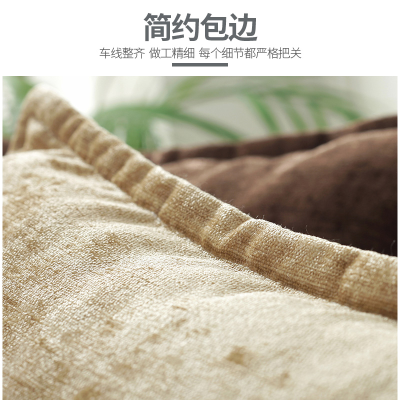 美帮汇北欧抱枕靠垫沙发靠垫办公室腰靠枕床头靠背垫雪尼尔抱枕套不含芯高清大图