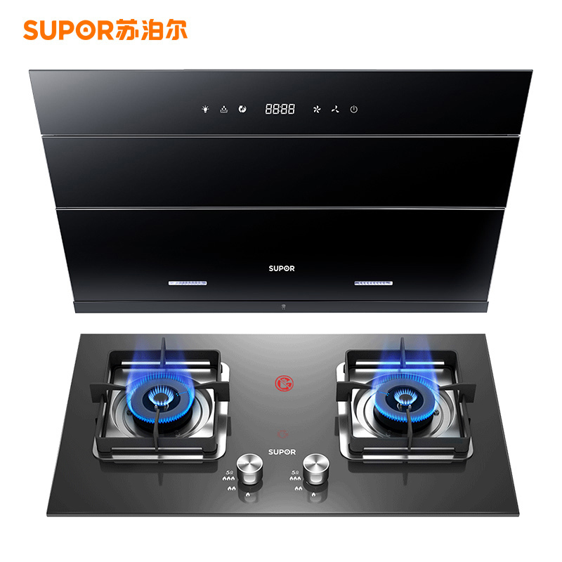 苏泊尔suporj613sp20抽吸油烟机燃气灶烟灶套餐套装触控式侧吸式灶具