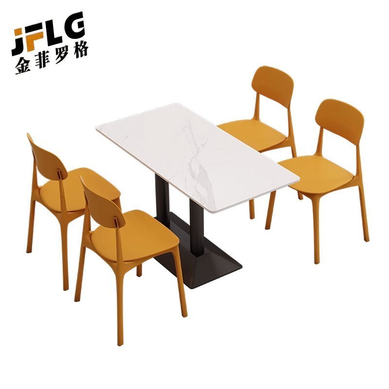 苏宁 金菲罗格 办公家具 食堂员工餐桌椅组合颜色备注 600*600*750餐桌+二椅高清大图