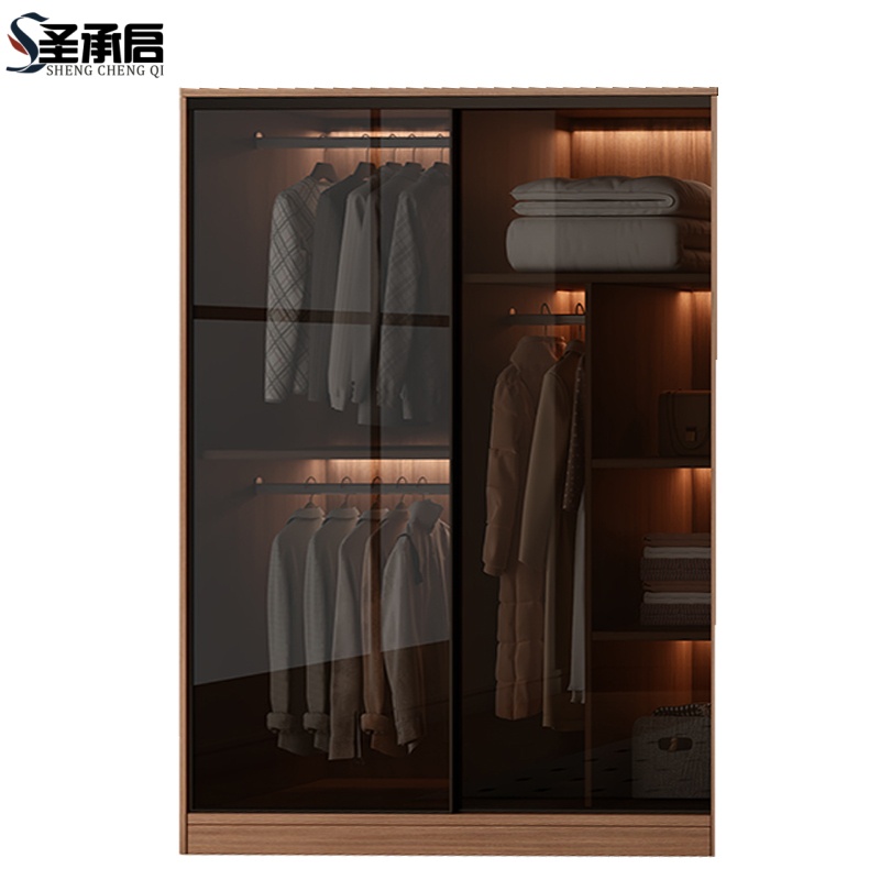 圣承启木质衣柜120cm台高清大图