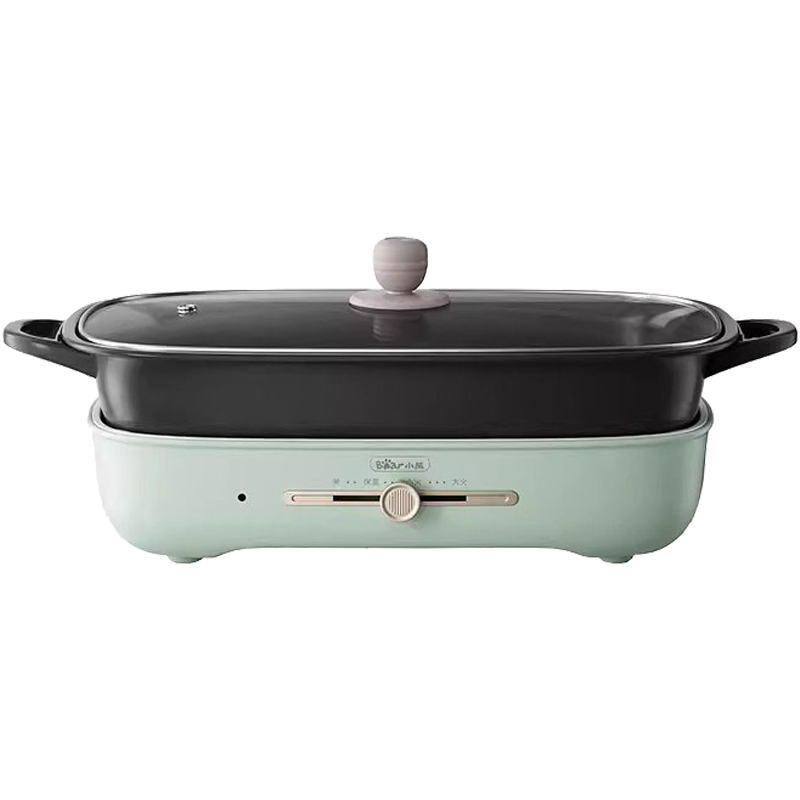 小熊电火锅电煮锅烤鱼专用锅不沾分体多功能锅具DHG-D50T1