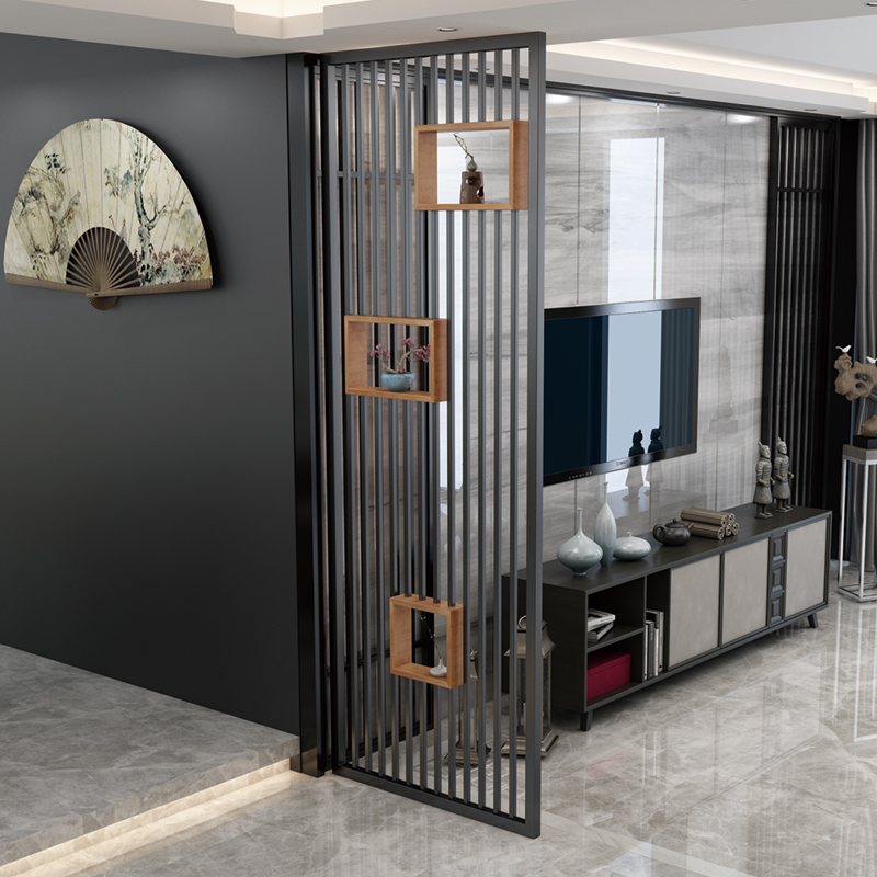 实木屏风隔断装饰酒店闪电客客厅餐厅进玄关现代简约北欧中式镂空款式