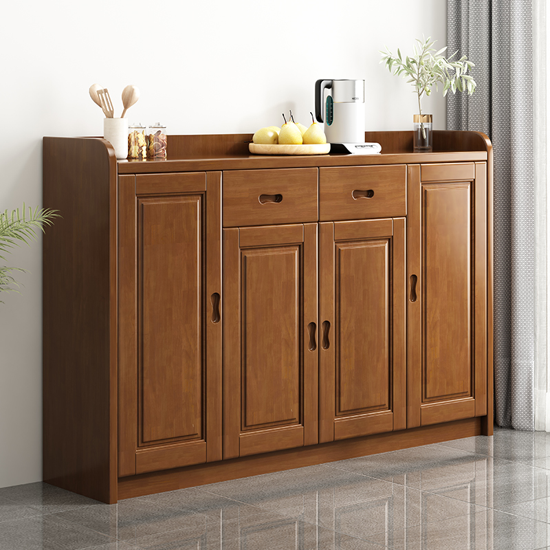 青木川 简约现代实木鞋柜家用进门口入户小户型两门三门四门阳台户外白色灰色大容量多层收纳储物柜鞋架高清大图