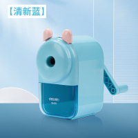 文具削笔机大口径削笔器得力卷笔刀学生转笔刀铅笔刀削笔刀学生儿童用自动进铅手摇多功能美术刨笔机 【大口径】清新蓝（可削7-12mm.铅笔）_无_3cm_4c