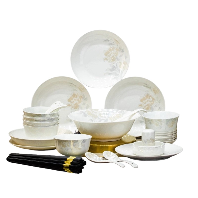 梵澜狸骨瓷餐具38件 套高清大图