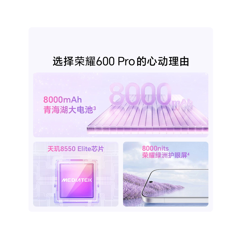 荣耀600 Pro 12GB+256GB 曜石黑 4k闪光微单Live 8000mAh大电池 5G AI 学生 拍照手机高清大图