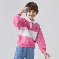 [2件2折价:36]moomoo童装中童学长风气质撞色POLO上衣男百搭保暖卫衣