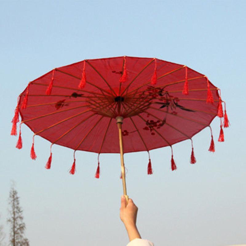 白伞一把汉服道具古代古装伞花伞古风流苏伞拍照舞蹈伞剑网三伞cos