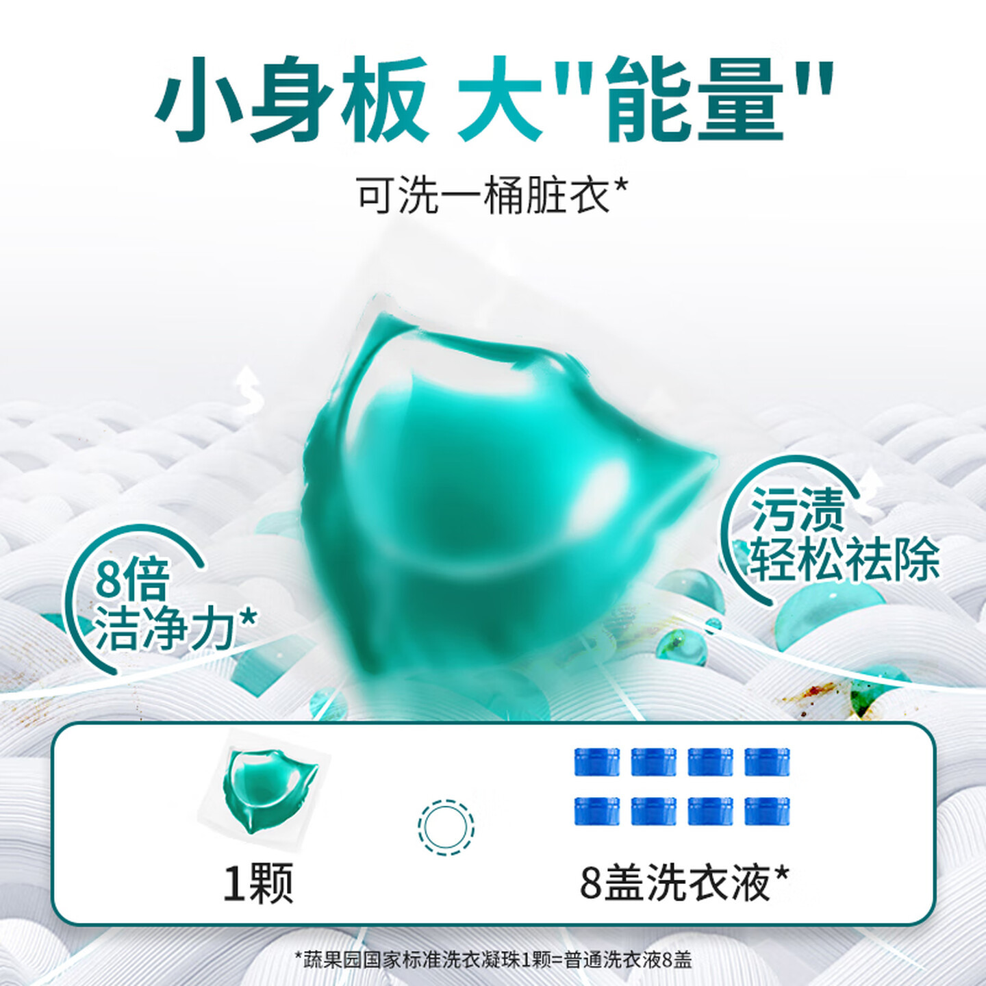 蔬果园蓝盾除菌除螨香氛护色洗衣凝珠5倍浓缩8倍洁净柔顺洗衣球洗衣珠 蓝盾洗衣凝珠10颗*8g高清大图