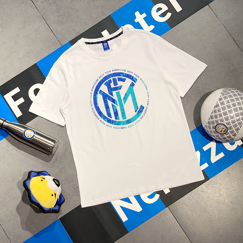国际米兰俱乐部Inter Milan官方2020夏季男新款T恤简约时尚运动休闲短袖圆领套头衫高档棉质印花设计感百搭上衣