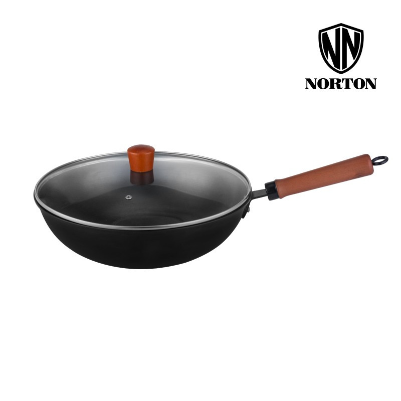 诺顿(NORTON) 康尼煎炒锅 精铁带盖 1JKN032