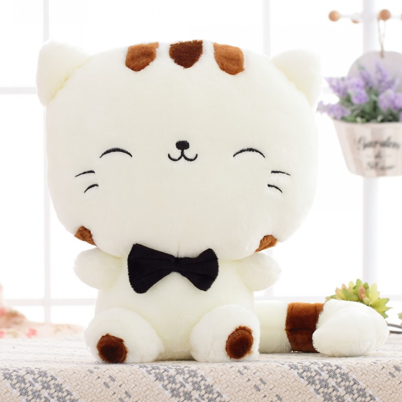 可爱饭团猫公仔布娃娃大脸猫毛具布朗熊猫咪玩偶儿童女生礼物