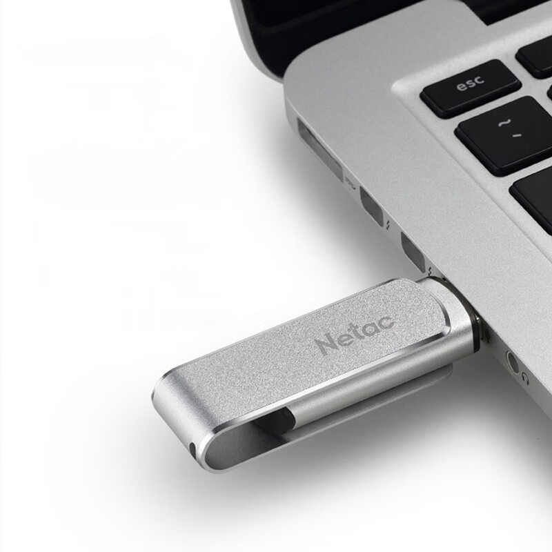 朗科(Netac) U盘 U388 128G USB3.0 金属旋转优盘高清大图
