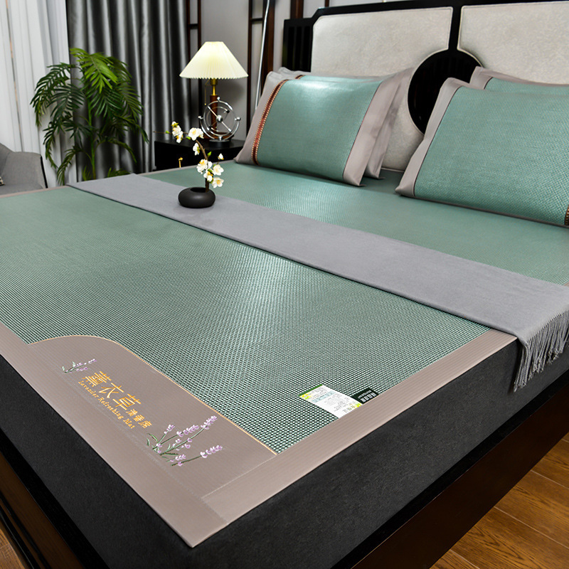 亿洛莱 冰丝凉席 120*200cm 套高清大图