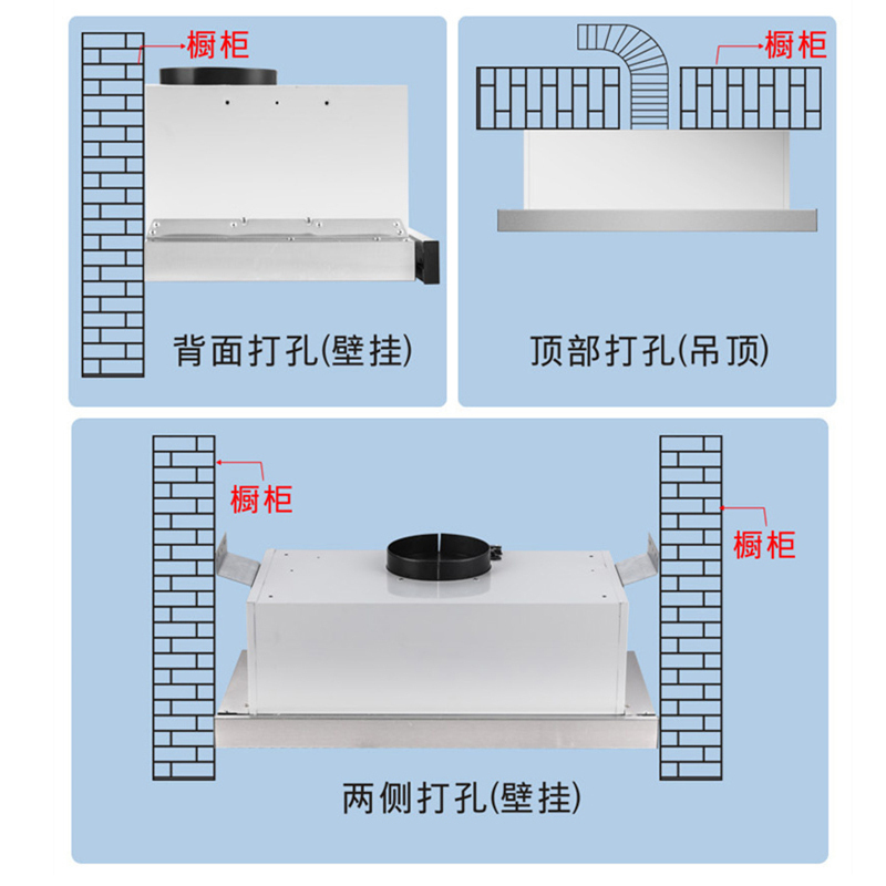 巧妙抽拉式油烟机嵌入隐藏式迷你小型吸油烟机推拉式小型公寓酒店600mm家用抽油烟机脱排抽烟机508标准版双电机自行安装高清大图
