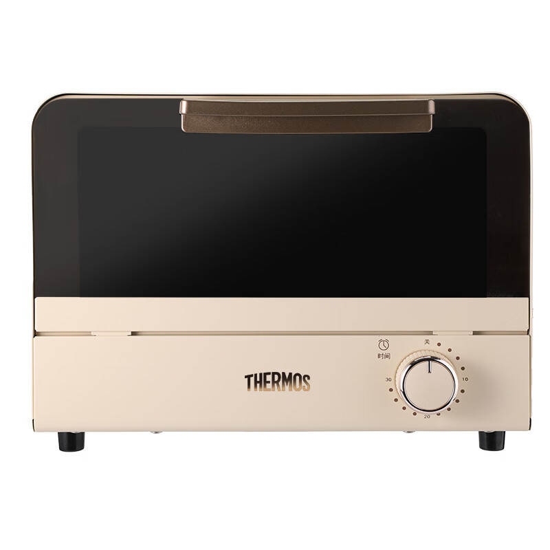 THERMOS电烤箱家用小型多功能大容量大功率可视外观广域控烘焙易操作可定时防烫把手设计 沥青灰 8L EHA-5103高清大图