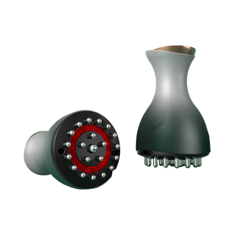 领臣 LC-JJ055 肩颈按摩器 电动经络刷 经络疏通刮痧按摩 热敷 绿色