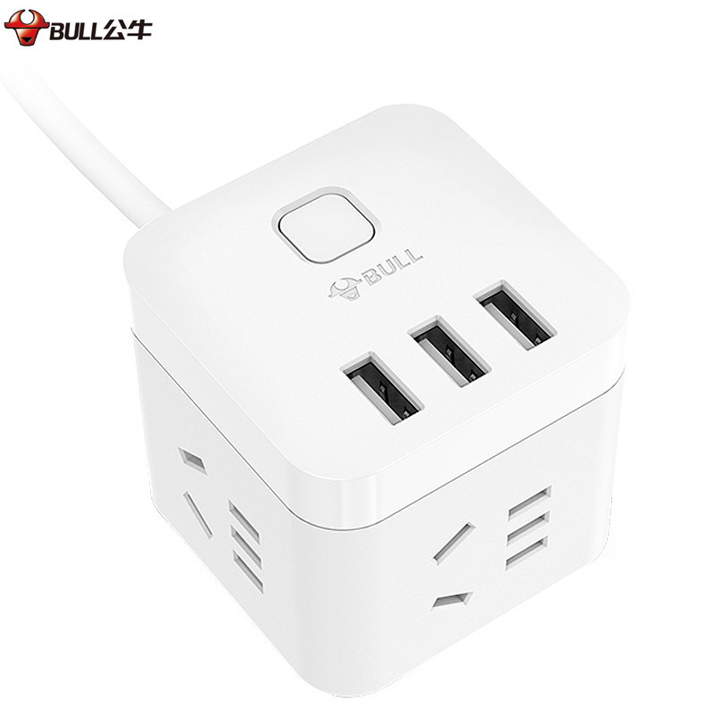 公牛(BULL) GN-U303U 1.5米三位插座