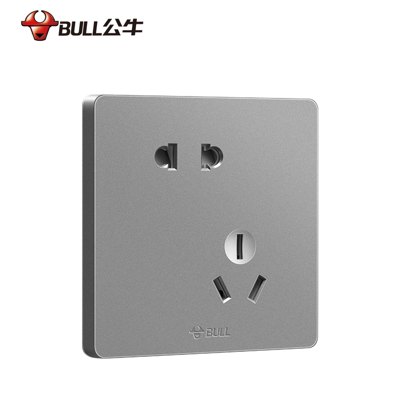 公牛开关插座86型家用墙面墙壁暗装墙式二三插5五孔面板多孔开关电源插座