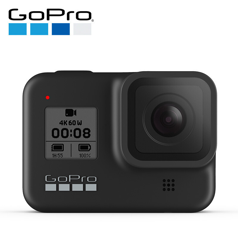 GoPro hero8运动相机水下潜水 4K户外直播防水摄像机vlog 官方标配+固定吸盘+双充+64G卡