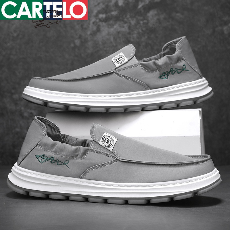 线下专柜同款卡帝乐鳄鱼cartelo新款一脚蹬鞋子男时尚休闲鞋男士潮流