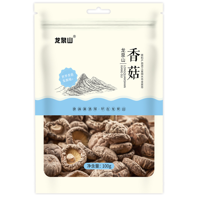 龙泉山香菇100g 南北干货 山珍 蘑菇 浙江特产 肉厚无根