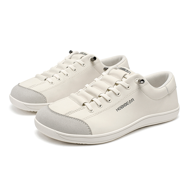 HOBIBEAR男鞋宽头零落差鞋底赤足鞋秋季皮面舒适轻便男士一脚蹬高清大图