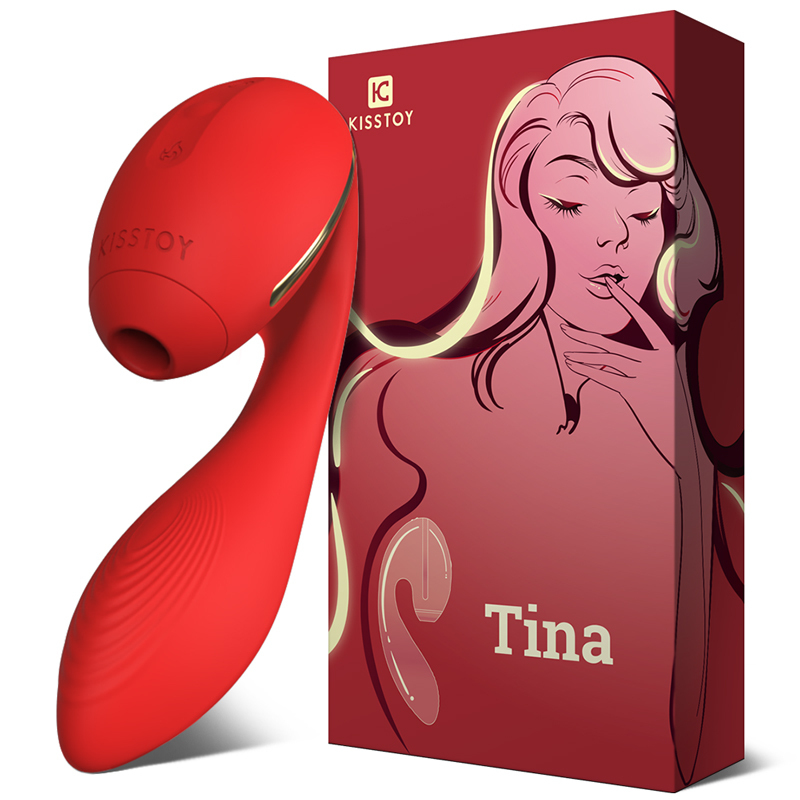 [KISS TOY Tina 蒂娜]吸吮按摩棒女用自慰器阴蒂G点刺激震动棒高潮舔吸吮振动av棒情趣成人用品女性系列4礼品