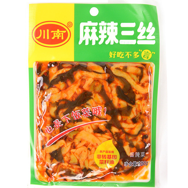 川南 麻辣三丝120克 香辣四川泡菜榨菜丝 吃粥咸菜酱菜早餐配菜香辣菜
