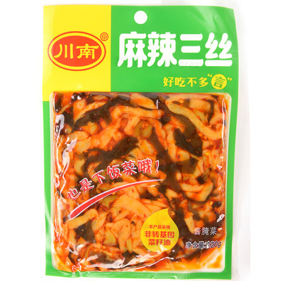 川南 麻辣三丝120克 香辣四川泡菜榨菜丝 吃粥咸菜酱菜早餐配菜香辣菜