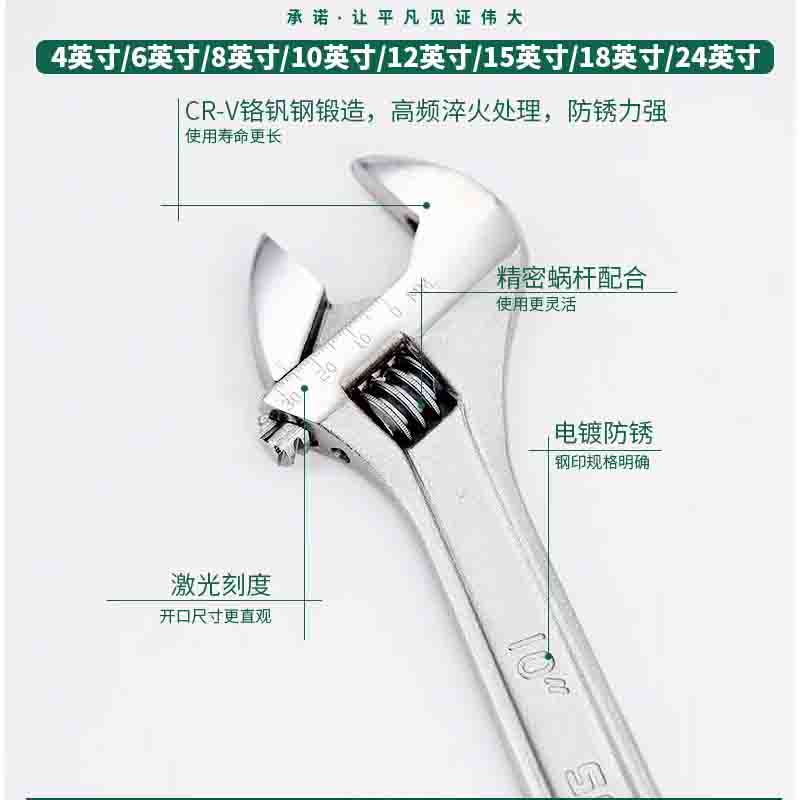 世达(SATA)47205活动扳手12“ 12寸高清大图