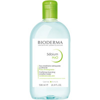 [随机送礼品]贝德玛(BIODERMA)卸妆水绿水净妍控油洁肤液500ml (清洁舒缓 眼唇脸三合一 油痘肌 油皮祛痘)