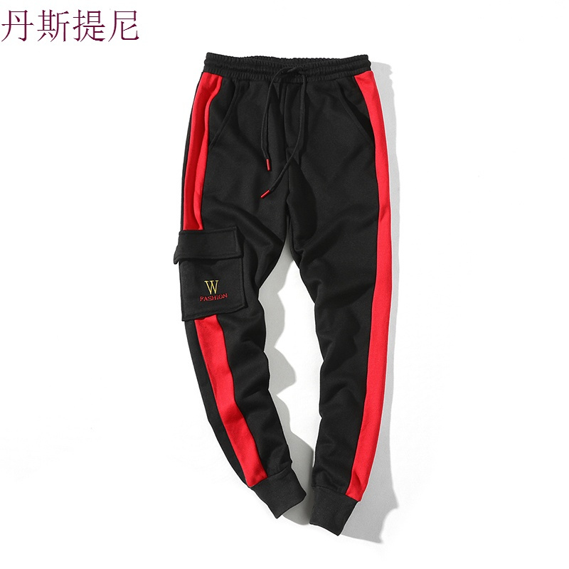 ins超火的裤子男新款韩版潮流秋季宽松青少年九分裤休闲裤运动裤